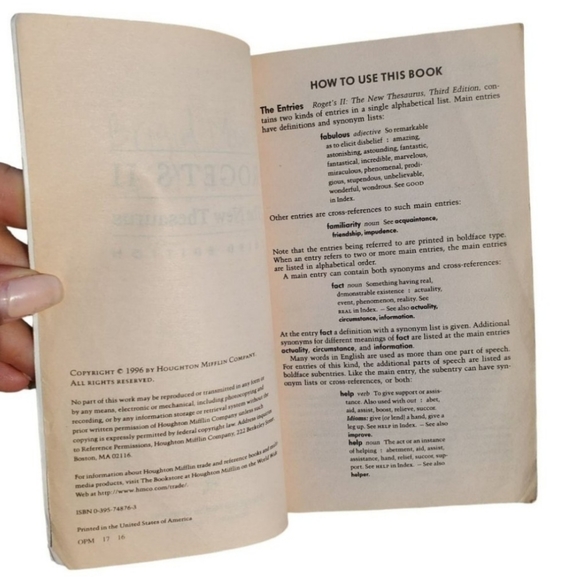 Vintage 1996 Roget's II The New Thesaurus Third Edition Houghton Mifflin Company - Picture 4 of 11